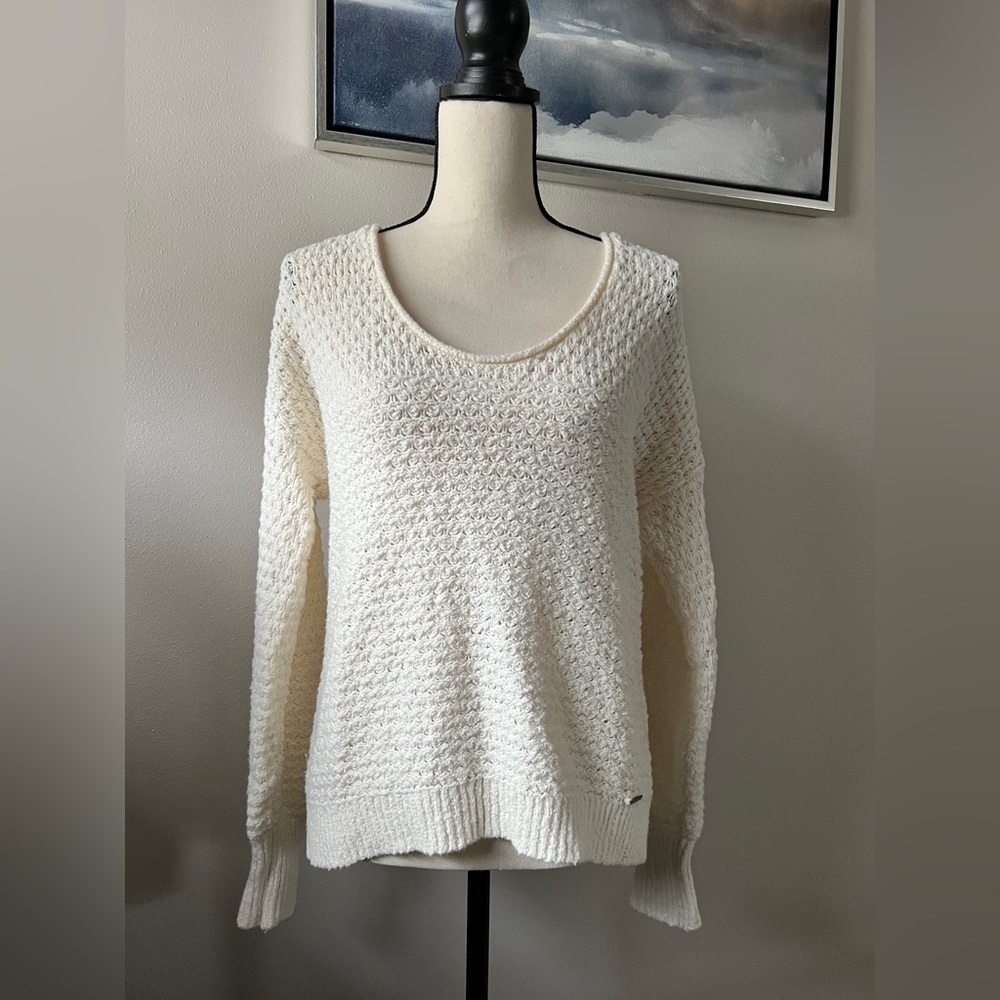Abercrombie & Fitch Women’s White Knit Sweater Size L